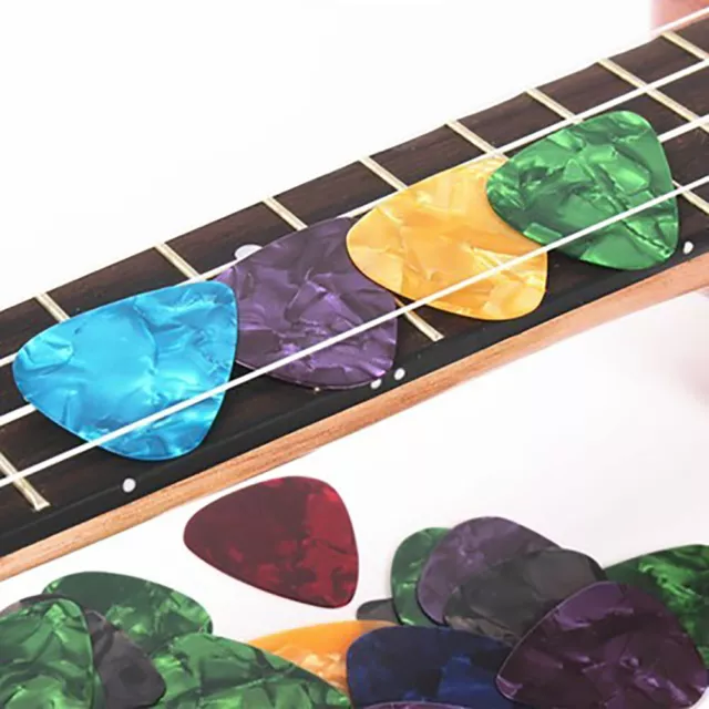 100PC Acoustic Electric Guitar Celluloid Picks Plectrums Thickness Multi-color 3