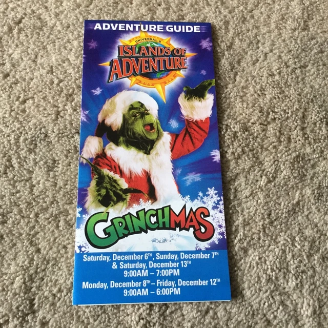 VINTAGE UNIVERSAL STUDIOS Florida Islands of Adventure Grinchmas 2008