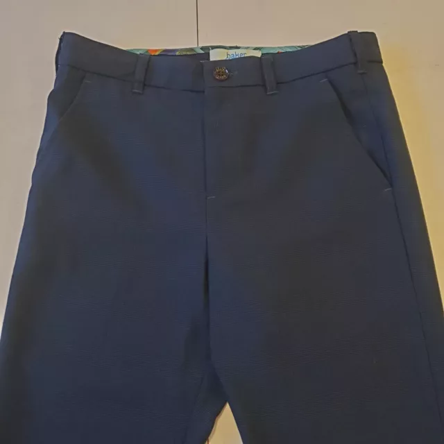 Ted Baker Trousers Formal Navy Check Boys Kids Age 9 New Without Tags