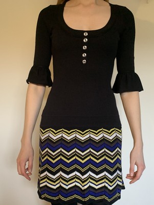 Karen Millen Zig Zag Pattern Dress Size 2