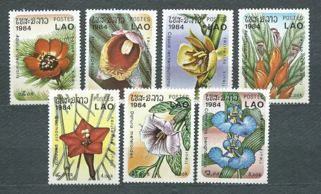 LAOS - 1984 YT 555 à 561 FLEURS - TIMBRES NEUFS* MH