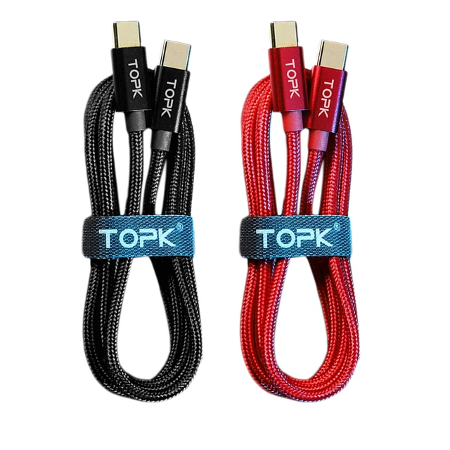 1m PD 100W USB Typ C zu USB C Kabel 5A 20V Nylon Geflochtene Schnur