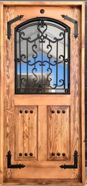 Solid wood square top door RUSTIC custom alder mahogany oak maple birch UR SIZE