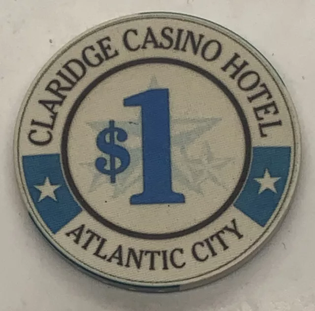 Claridge Hotel & Casino Atlantic City NJ New Jersey $1 Casino Chip - Ceramic