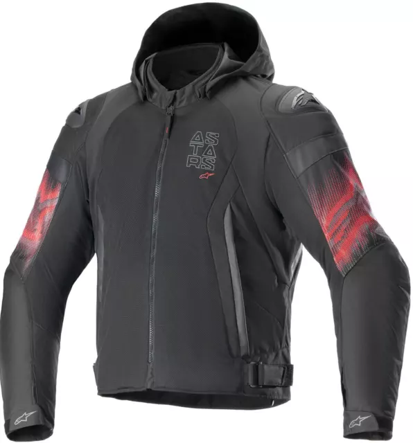 Alpinestars Zaca Air Venom Mens Waterproof Motorcycle Jacket Black/Red