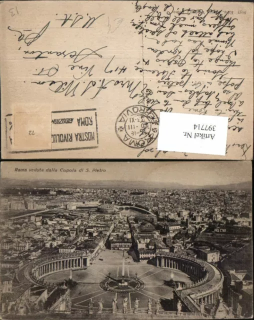 397714,Lazio Roma Rom Vatikan veduta dalla Cupola di S. Pietro Teilansicht Peter