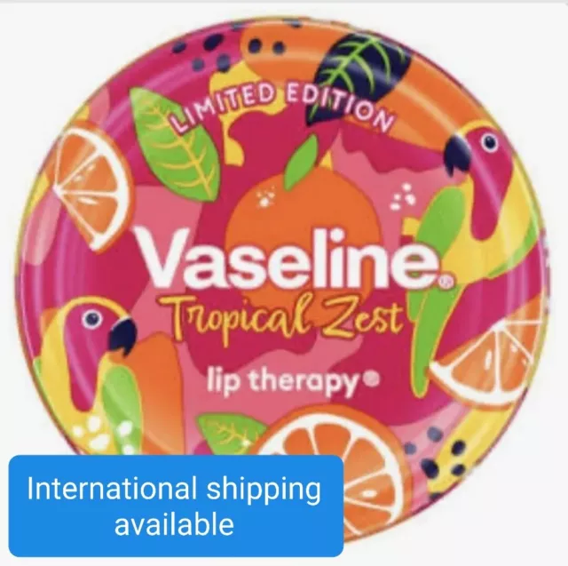 Brandneu Limitierte Edition Vaseline Lippe Tropisch Zest Pink Selten 20G International