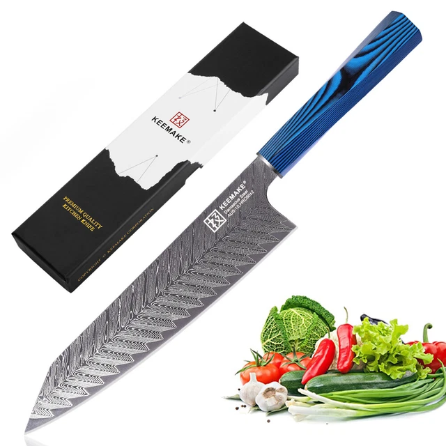 Sunnecko 8 Zoll Kiritsuke Messer Japan AUS10 Damaststahl Kochmesser Küchenmesser