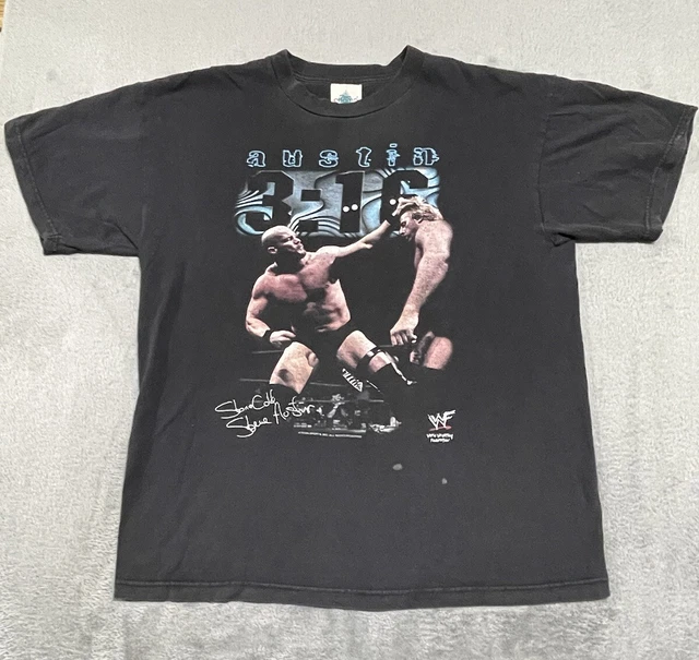Stone Cold Steve Austin 3:16 Ric Flair WWF Wrestling Vtg 90s T Shirt Sz-L WCW
