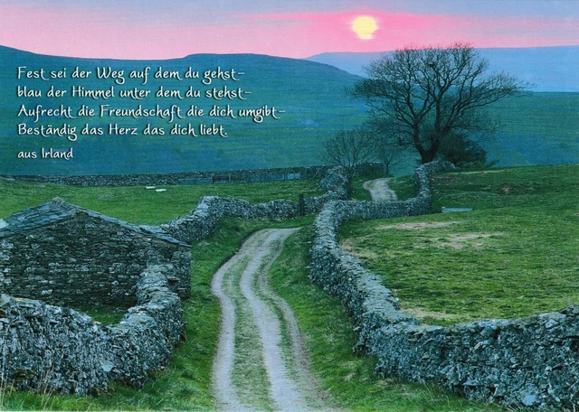 Buddhistische Postkarte "Fest sei der Weg auf dem du gehst - ..."