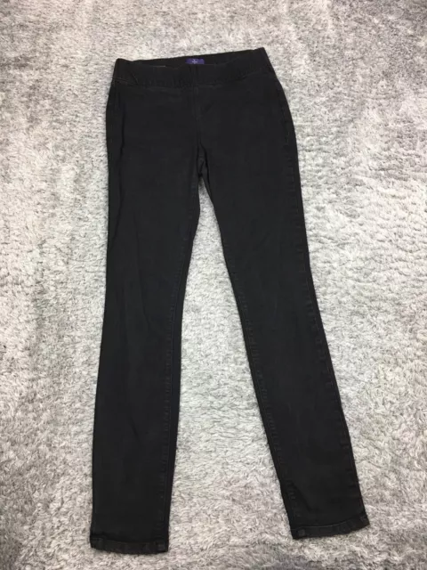 NYDJ Poppy Pull On Legging Jeans Womens  Size 2 Black Denim Stretch 3