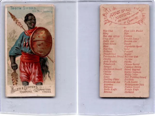 N3 Allen & Ginter, Arms of all Nations, 1887, Tooth Sword