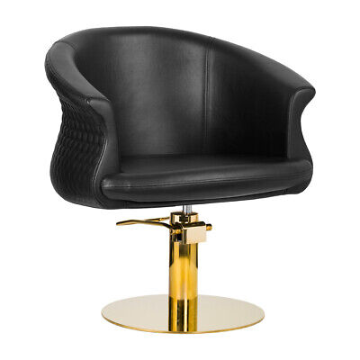 Silla de peluquería sillón de peluquería Gabbiano Wersal dorado negro