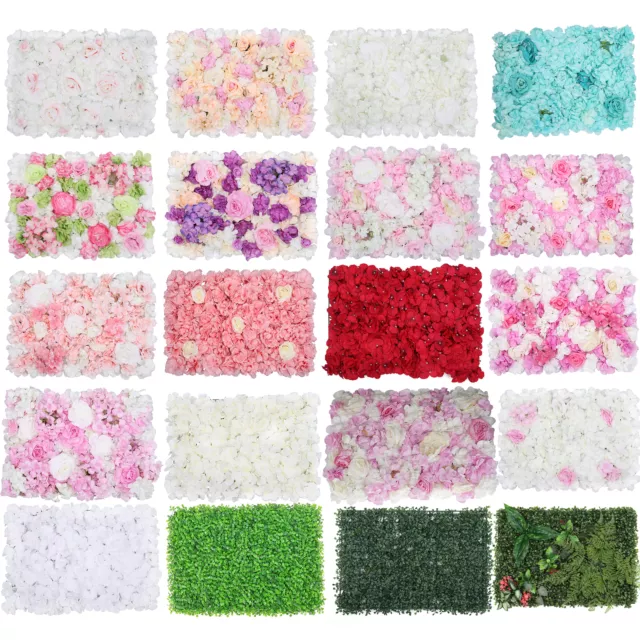 Artificial Plant Flower Wall Panels Realistic Rose Hydrangea Background Wedding