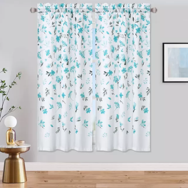 Teal Bathroom Window Curtains FOR SALE! - PicClick