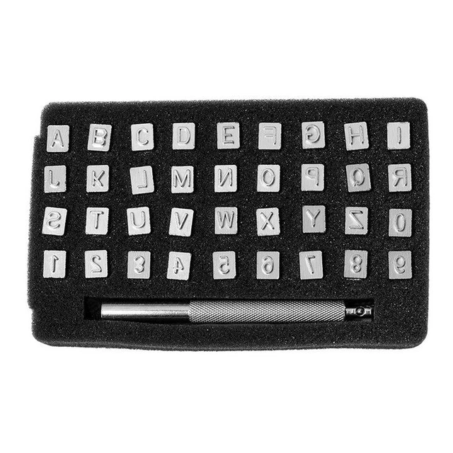 Stamper Set Druckwerkzeuge Werkzeuge Edelstahl Für DIY Lederhandwerk Metallbrief