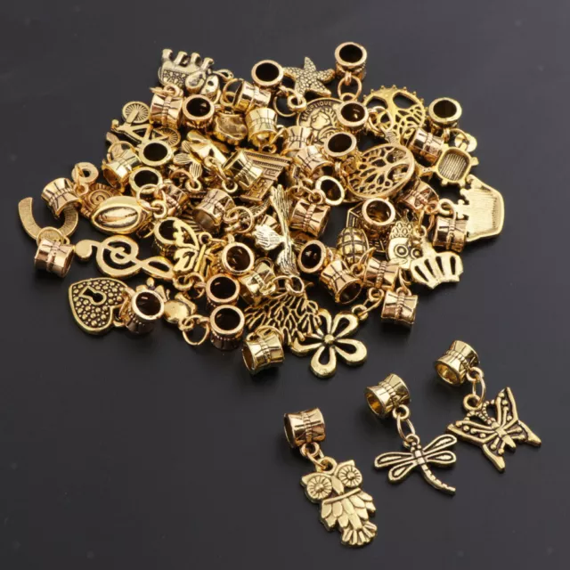 40Pcs Antique Golden Charms DIY Pendentifs Fabrication de Bijoux Perles pour
