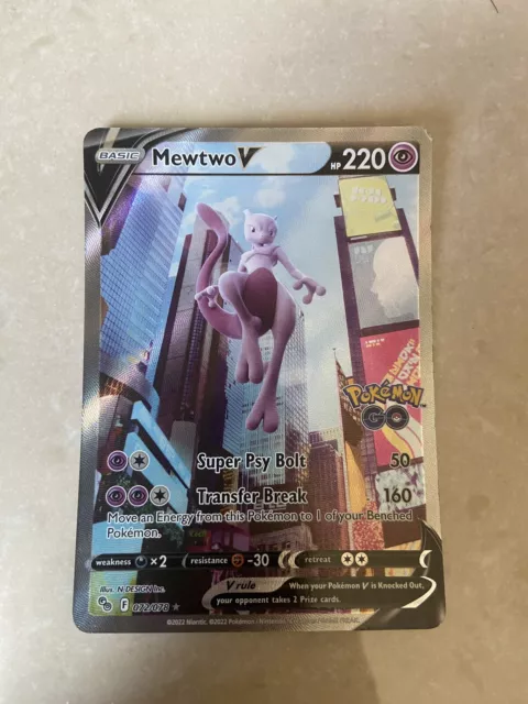 Carta Pokémon Ultra Rara Mewtwo V 30/78 Pokémon Go