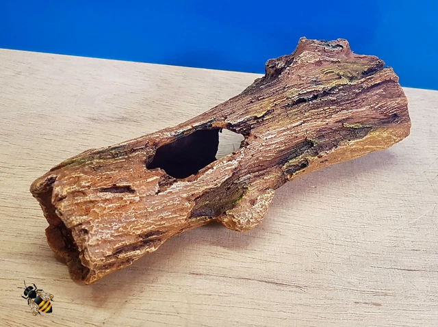 Aquarium Ornament Log Tree Bark Cave Hide Decoration Fish Tank