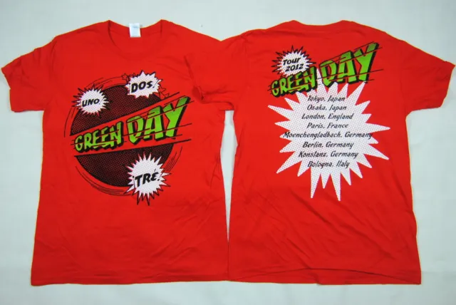 Green Day Speaker Uno Dos Tre Tour 2012 T Shirt New Official Rare Dookie Nimrod