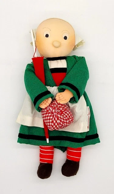 Vintage Becassine by Minerve 13" French, Cloth Doll 1970's EXCELLENT