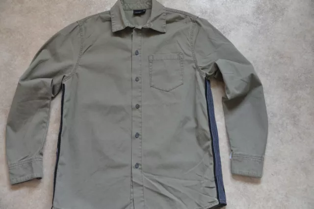 Nuova camicia casual LMTD Premium ragazzi cachi verde miltary 14 anni nuova con etichette 3