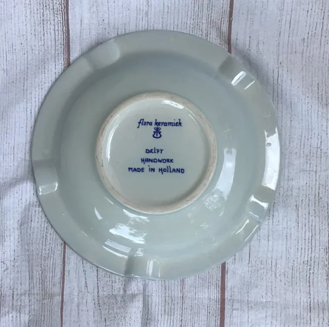 Heineken Delft 5Oth Anniversary 7" Ashtray Hand Painted From Holland 3