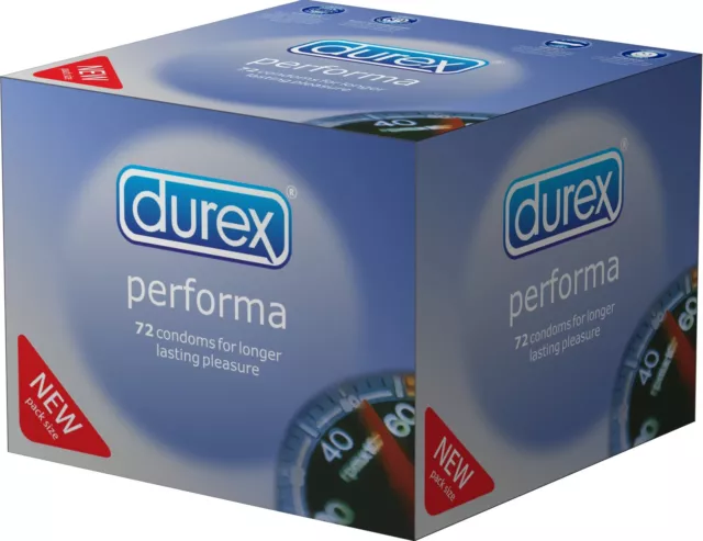 72 Profilattici Durex Performa Preservativi Profilattici Ritardanti Marchio CE