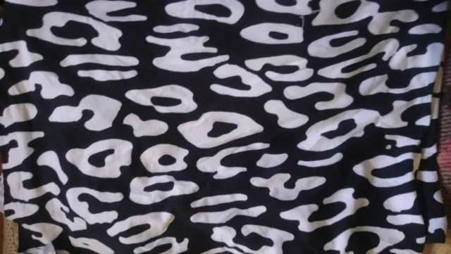 scampoli stoffa jersey elastica leopard black&white