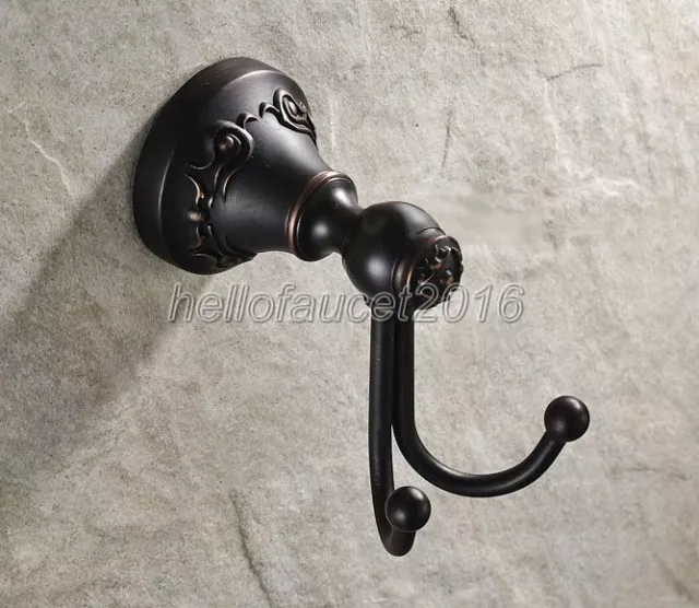 Bathroom Accessory Large Robe/Coat/Hat Double Wall Hook Oil Rubbed Bronze