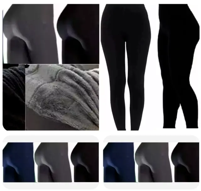 Ladies Leggings Thermal Waist Warm Extra Thick Fleece Fitness Trousers