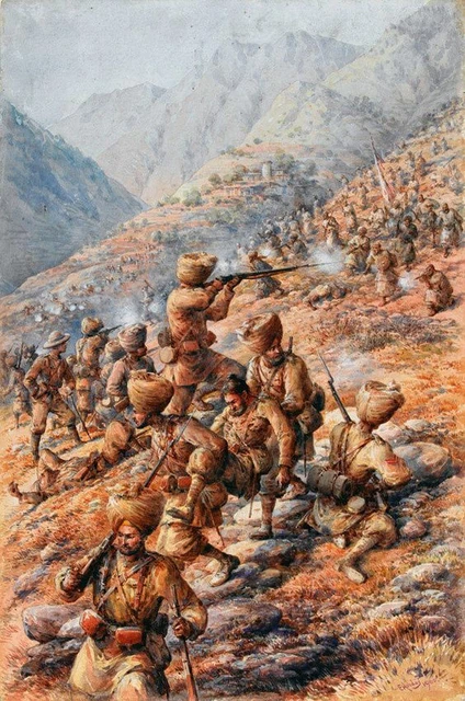 PLAQUE MÉTAL bataille guerre militaire empire 30 X 20 CM