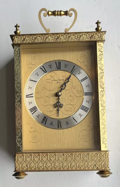 Vintage Style London Clock Co Quartz Large Brass Carriage