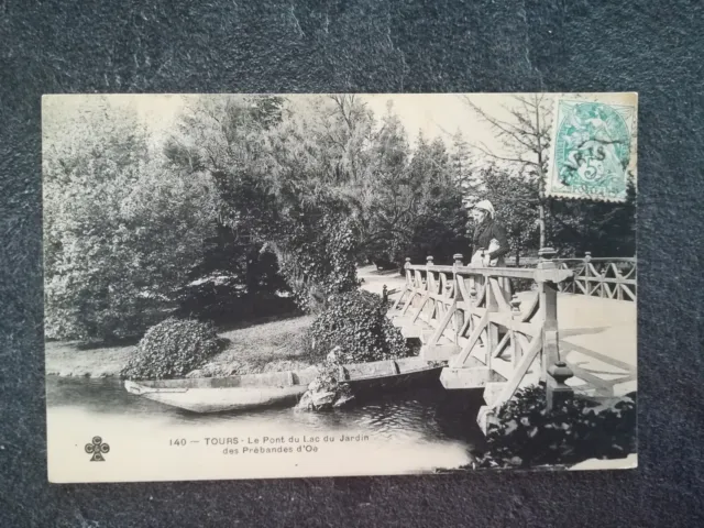 XH324 CPA Circa 1920 Tours - the Bridge Garden Lake Of Prébandes OE
