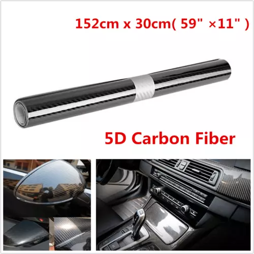 Premium Fibra De Carbono For Car Vinilo Para Autos Carros Negro 30cm*152cm  7D US 