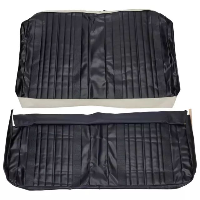 PUI 70AS10C Vinyl Rear Seat Cover Upholstery, 70 Chevy Chevelle Coupe, Black