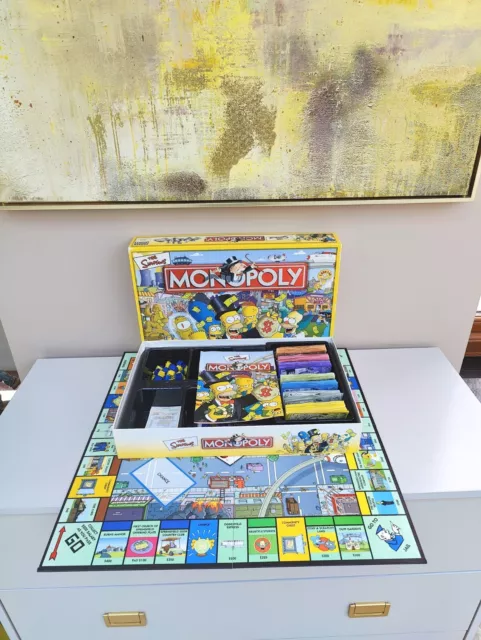 The Simpsons Monopoly Hasbro Parker Board Game 2003 Complete Instructions