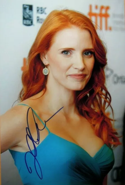 JESSICA CHASTAIN Photo dédicacée signée en personne RACC COA interstellaire