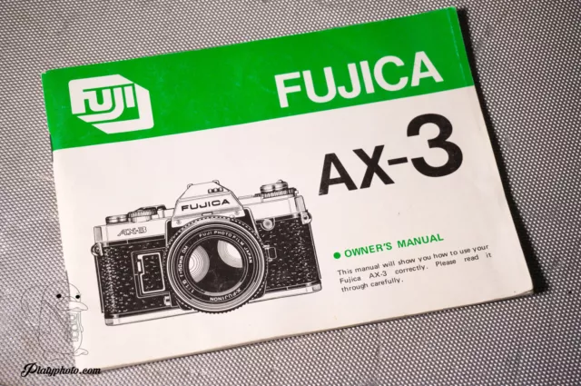 -En- Fujica Ax-3 Mode D'emploi Instruction Manual