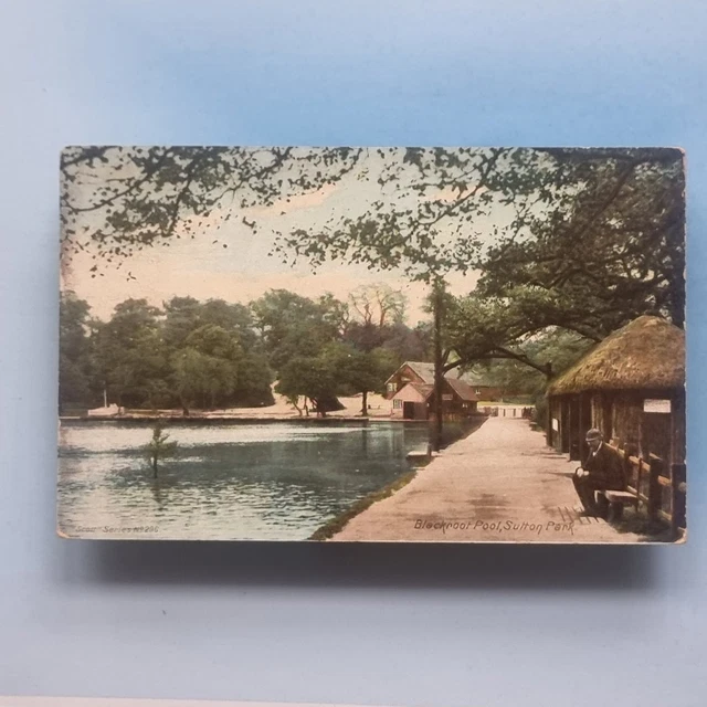 Carte postale ancienne Sutton Park West Midlands Wyndley bateau piscine