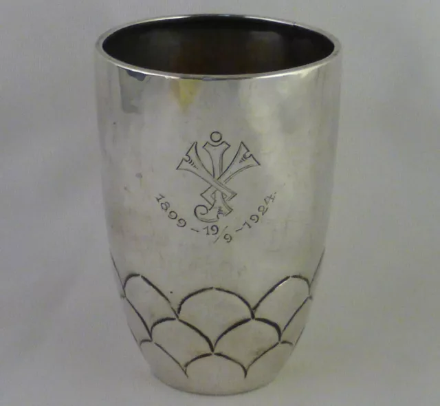 Sterling Hand Hammered Christian Heise Danish Cup 1922-3 7/8"
