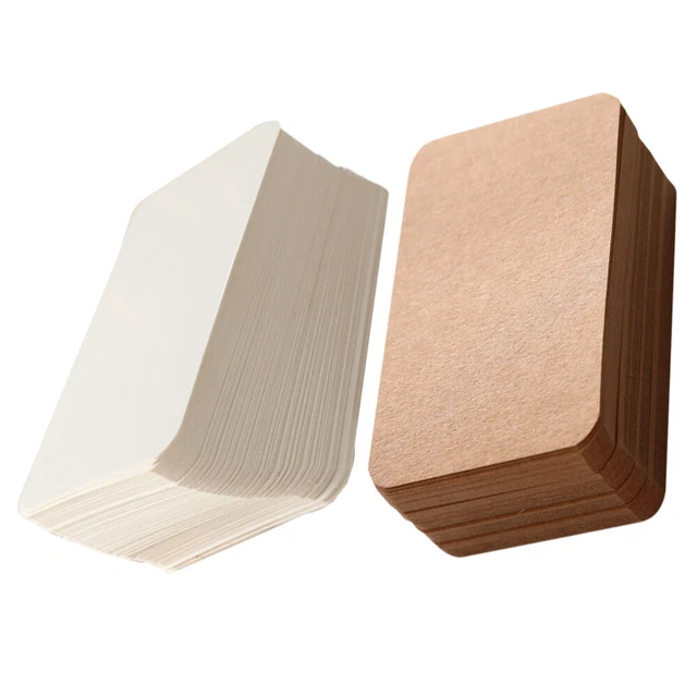 1000 piezas de un juego redondeado en blanco delicado marcador de papel Kraft hágalo usted mismo