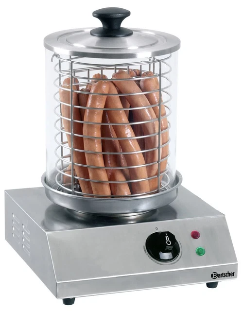 Hot Dog-Gerät, eckig Zylinder Ø 200 mm Würstchenwärmer Bockwurst