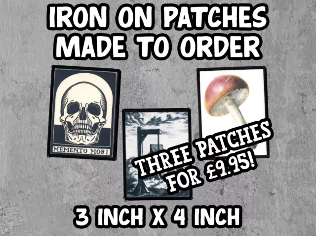 Custom Printed Iron/Sew On Patches Made To Order Your Design Personalised Patch