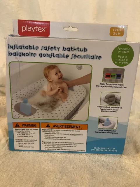 Ginsey Inflatable Safety Baby Bathtub With Temperature Display