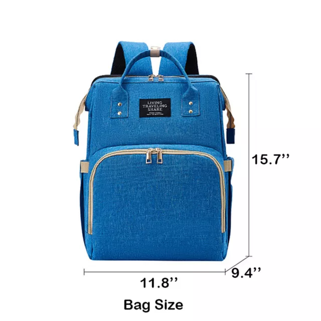 3 in 1 Foldbale Diaper Bag Baby Bed Portable Bassinet Crib Backpack Travel/Sleep 6