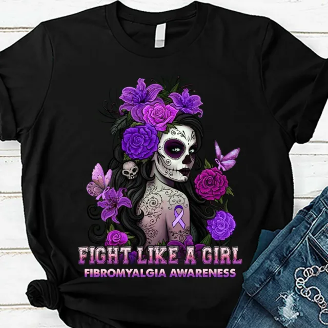 Fight Like A Girl - Fibromyalgia Awareness Shirts 1121 Us Size Best Price