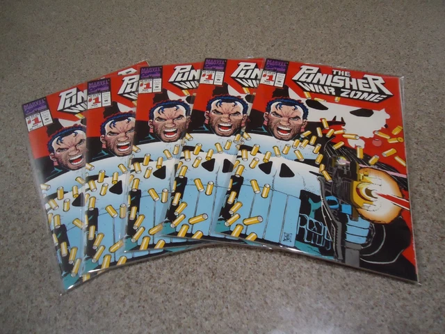 Punisher War Zone #1 Lot Of Five High Grade In Mylar