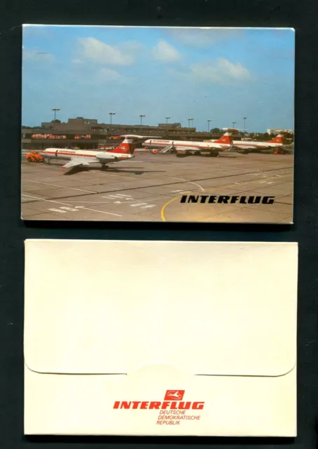 10 AK Interflug im Folder von 1988    (JK-35)