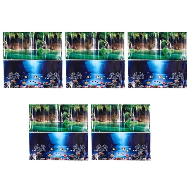 5XFresh Sea Background Aquarium Ocean Landscape Poster Fish Tank Background H5S9